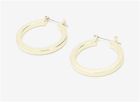 NEW EXPRESS X LUV AJ GOLD MINI CELINE HOOP 